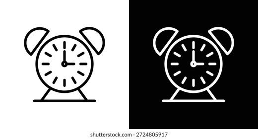 Concepto de logotipo de icono de reloj en trazos