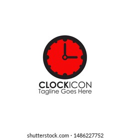 Clock icon logo design illustration vector template