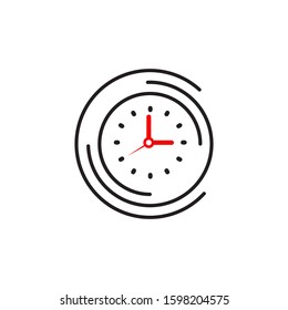 Clock icon logo design inspiration vector template