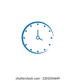 Clock icon logo design template