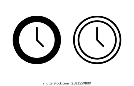 Clock icon logo design. Time sign and symbol. watch icon