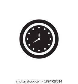 Clock icon logo design vector template