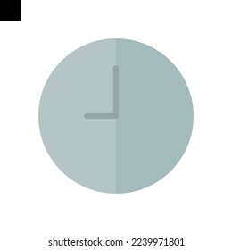 clock icon logo flat style vector