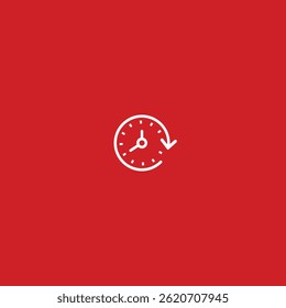 Clock icon logo flat vector design