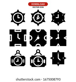 Icono de reloj o logotipo aislado símbolo de signo ilustración vectorial ilustración. Colección de iconos vectoriales de estilo negro de alta calidad.
