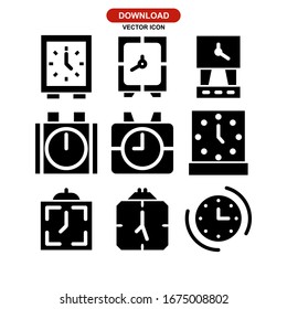 Icono de reloj o logotipo aislado símbolo de signo ilustración vectorial ilustración. Colección de iconos vectoriales de estilo negro de alta calidad.
