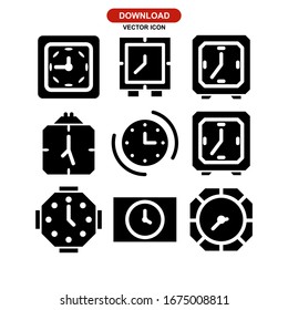 icono de reloj o logotipo símbolo de signo aislado ilustración vectorial - Colección de iconos vectoriales de estilo negro de alta calidad
