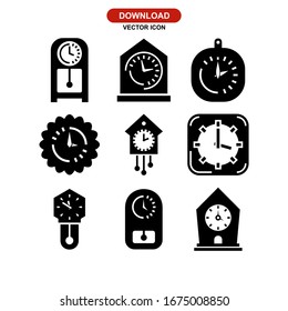 Icono de reloj o logotipo aislado símbolo de signo ilustración vectorial ilustración. Colección de iconos vectoriales de estilo negro de alta calidad.
