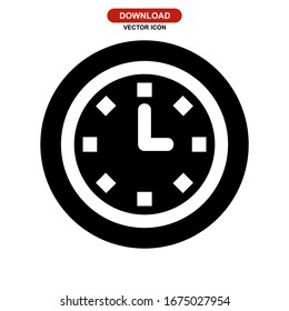clock icon or logo isolated sign symbol vector illustration - high quality black style vector icons
