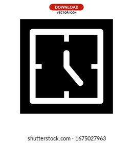 icono de reloj o logotipo símbolo de signo aislado ilustración vectorial - iconos vectoriales de estilo negro de alta calidad
