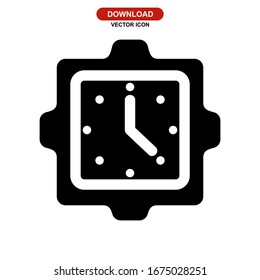 clock icon or logo isolated sign symbol vector illustration - high quality black style vector icons
