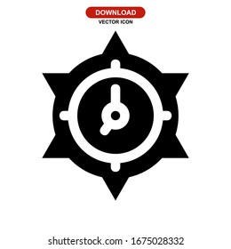 clock icon or logo isolated sign symbol vector illustration - high quality black style vector icons
