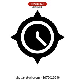 clock icon or logo isolated sign symbol vector illustration - high quality black style vector icons

