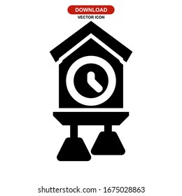clock icon or logo isolated sign symbol vector illustration - high quality black style vector icons
