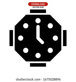 clock icon or logo isolated sign symbol vector illustration - high quality black style vector icons
