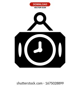 clock icon or logo isolated sign symbol vector illustration - high quality black style vector icons
