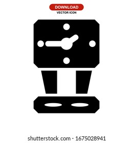 clock icon or logo isolated sign symbol vector illustration - high quality black style vector icons
