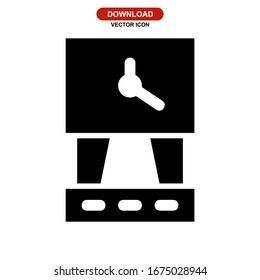 clock icon or logo isolated sign symbol vector illustration - high quality black style vector icons
