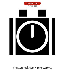 clock icon or logo isolated sign symbol vector illustration - high quality black style vector icons
