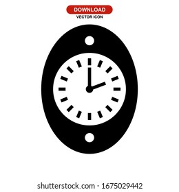 clock icon or logo isolated sign symbol vector illustration - high quality black style vector icons
