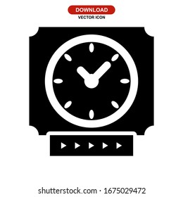 clock icon or logo isolated sign symbol vector illustration - high quality black style vector icons

