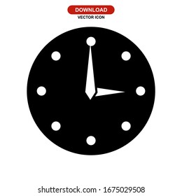 clock icon or logo isolated sign symbol vector illustration - high quality black style vector icons
