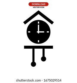 icono de reloj o logotipo símbolo de signo aislado ilustración vectorial - iconos vectoriales de estilo negro de alta calidad
