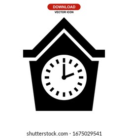 icono de reloj o logotipo símbolo de signo aislado ilustración vectorial - iconos vectoriales de estilo negro de alta calidad
