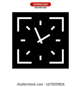 clock icon or logo isolated sign symbol vector illustration - high quality black style vector icons
