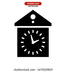 clock icon or logo isolated sign symbol vector illustration - high quality black style vector icons
