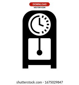 clock icon or logo isolated sign symbol vector illustration - high quality black style vector icons
