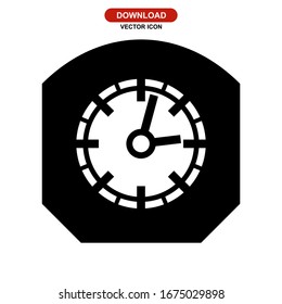 clock icon or logo isolated sign symbol vector illustration - high quality black style vector icons
