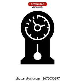 clock icon or logo isolated sign symbol vector illustration - high quality black style vector icons
