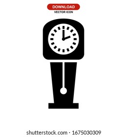 clock icon or logo isolated sign symbol vector illustration - high quality black style vector icons
