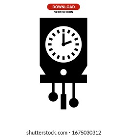 clock icon or logo isolated sign symbol vector illustration - high quality black style vector icons

