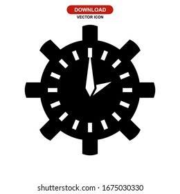 clock icon or logo isolated sign symbol vector illustration - high quality black style vector icons
