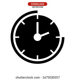 clock icon or logo isolated sign symbol vector illustration - high quality black style vector icons
