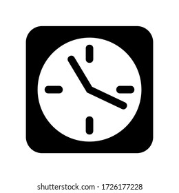 icono de reloj o logotipo símbolo de signo aislado ilustración vectorial - iconos vectoriales de estilo negro de alta calidad
