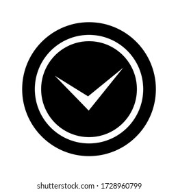 icono de reloj o logotipo símbolo de signo aislado ilustración vectorial - iconos vectoriales de estilo negro de alta calidad
