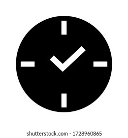 icono de reloj o logotipo símbolo de signo aislado ilustración vectorial - iconos vectoriales de estilo negro de alta calidad
