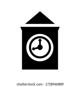 Symbol für Uhren oder Logo isolierte Symbol-Vektor-Illustration - Hochwertige Zeichen für Vektoren mit schwarzem Stil
