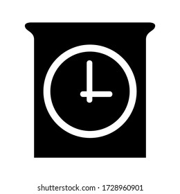 icono de reloj o logotipo símbolo de signo aislado ilustración vectorial - iconos vectoriales de estilo negro de alta calidad
