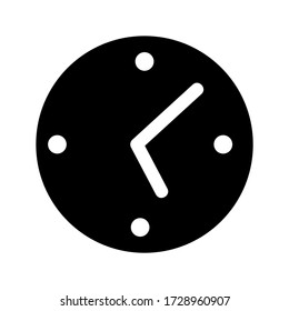 icono de reloj o logotipo símbolo de signo aislado ilustración vectorial - iconos vectoriales de estilo negro de alta calidad
