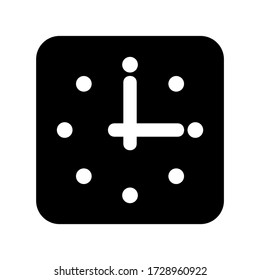 Symbol für Uhren oder Logo isolierte Symbol-Vektor-Illustration - Hochwertige Zeichen für Vektoren mit schwarzem Stil
