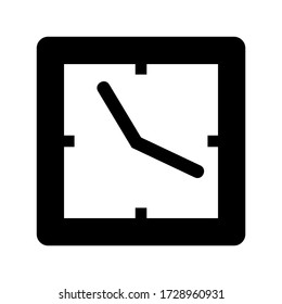 icono de reloj o logotipo símbolo de signo aislado ilustración vectorial - iconos vectoriales de estilo negro de alta calidad
