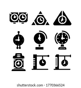 icono de reloj o logotipo símbolo de signo aislado ilustración vectorial - Colección de iconos vectoriales de estilo negro de alta calidad
