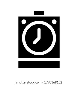 icono de reloj o logotipo símbolo de signo aislado ilustración vectorial - iconos vectoriales de estilo negro de alta calidad
