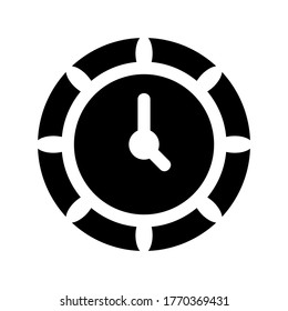 icono de reloj o logotipo símbolo de signo aislado ilustración vectorial - iconos vectoriales de estilo negro de alta calidad
