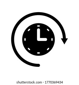 clock icon or logo isolated sign symbol vector illustration - high quality black style vector icons
