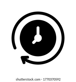 clock icon or logo isolated sign symbol vector illustration - high quality black style vector icons
